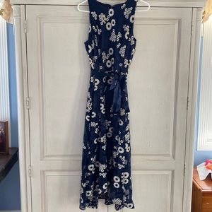 Tahari Navy Tea Dress
